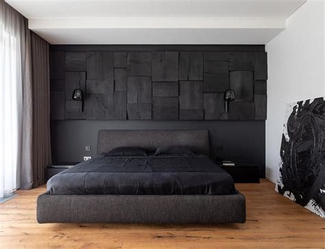 20+ Modern Black Bedroom Ideas - HMDCRTN