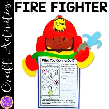 Fire Fighter Craft | Community Workers Craft | Fire Safety Month Activities