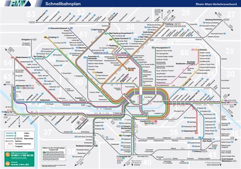 Frankfurt City Transit map - Beautifully integrated Local train (S-Bahn) and DB High Speed Rail ...