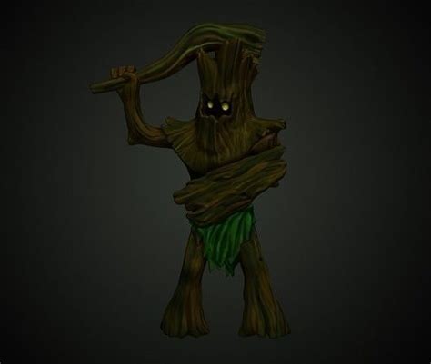 Wood Woad DnD miniature 3D model 3D printable | CGTrader