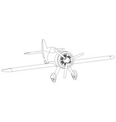 Isolated propeller plane drawing Royalty Free Vector Image