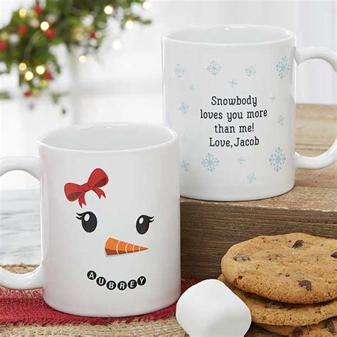 Personalized Christmas Mugs - Snowman Characters