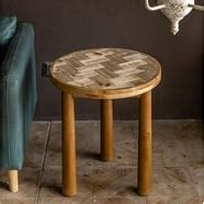Ivinta Round Nesting Coffee Table with Metal Frame, Wood Decorative ...