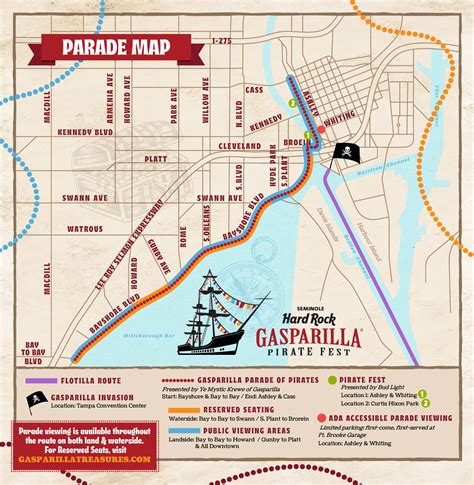 Pirate Fest Map and Parking – Gasparilla Pirate Fest