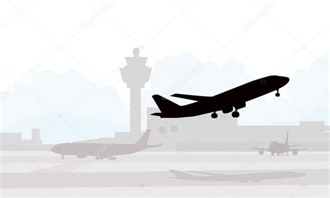 Runway & Airport — Stock Vector © samillustration #53084885