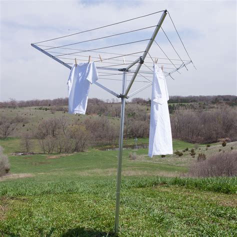 Household Essentials P1900 6-Line Portable Indoor/Outdoor Umbrella Clothesline - Clotheslines at ...