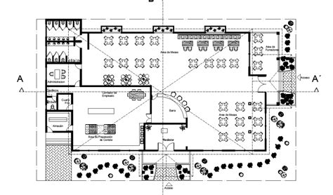 Restaurant With Dining Area AutoCAD Drawing DWG File - Cadbull 3d ...