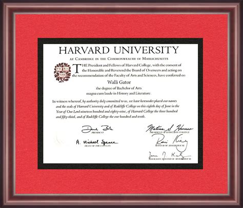 Harvard University Diploma Frame - Talking Walls | Diploma frame ...