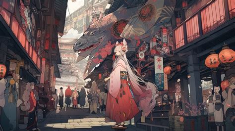 Download Fantasy, Japanese Painting, Anime. Royalty-Free Stock ...