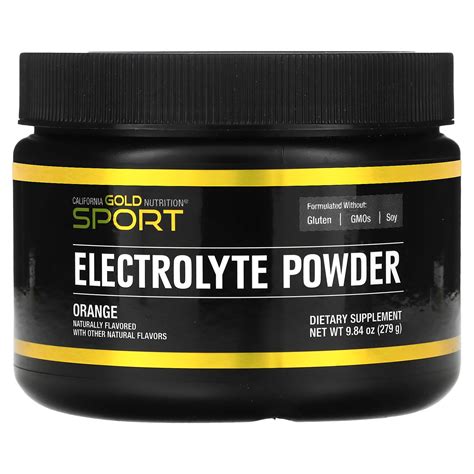 California Gold Nutrition, Sport, Electrolyte Powder, Natural Orange, 9 ...