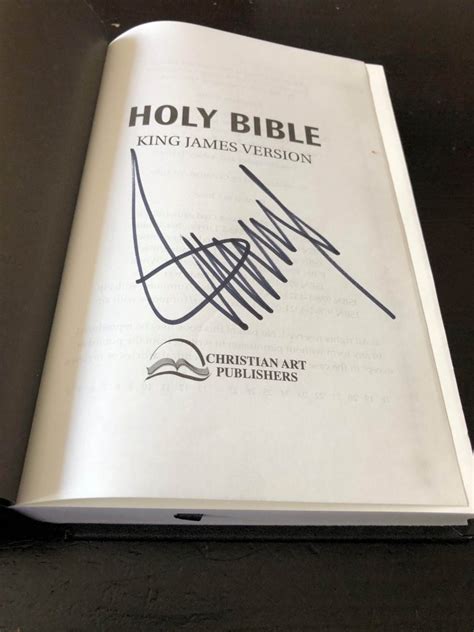 BIBLE SIGNED BY TRUMP - Moments In Time