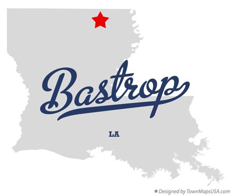 Map of Bastrop, LA, Louisiana