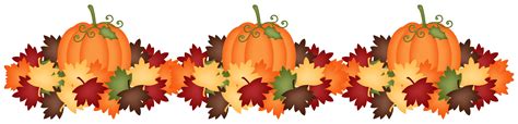 PUMPKINS AND LEAVES | Fall clip art, Clip art, Banner clip art