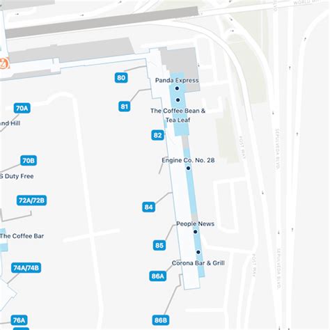 Los Angeles Airport LAX Terminal 2 Map