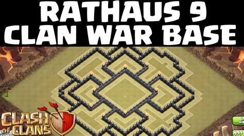 RATHAUS 9 / TH9 CLAN WAR BASE || CLASH OF CLANS || SPEEDBUILD [HD] - YouTube