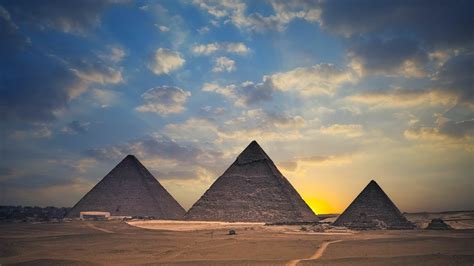 pyramid, Pyramids Of Giza, Nature, Architecture, Desert, Sunset, Landscape, Clouds, Egypt ...