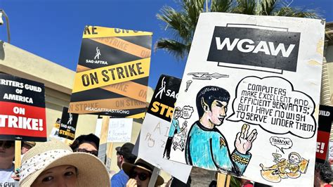 'Star Trek' stars join the picket lines in Hollywood : NPR