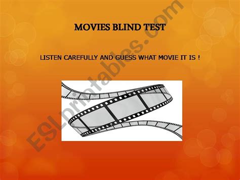 ESL - English PowerPoints: Movies blind test