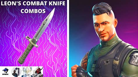 10 *Best* LEON'S COMBAT KNIFE PICKAXE COMBOS in Fortnite - YouTube