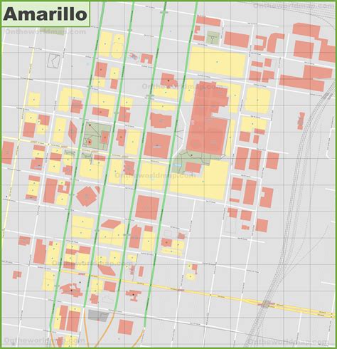 Amarillo downtown map - Ontheworldmap.com