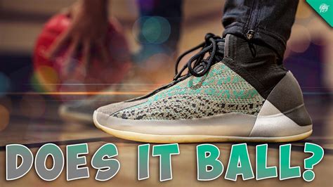 Does It Basketball?? Adidas Yeezy QNTM "Teal Blue" - YouTube