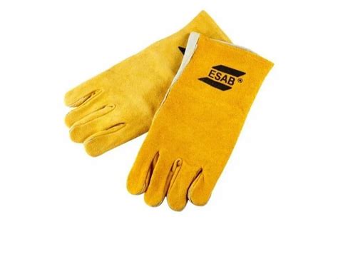 Unisex ESAB Leather Welding Gloves, 5 Inches, Finger Type: Full Fingered at Rs 340/pair in ...