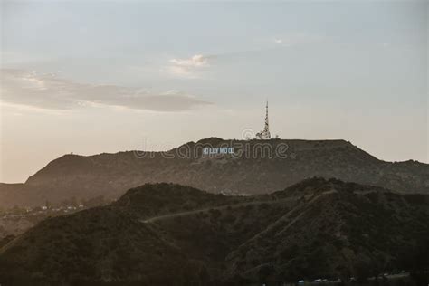 Beautiful View of a Hollywood Sign at the Sunset Time Editorial Photo ...