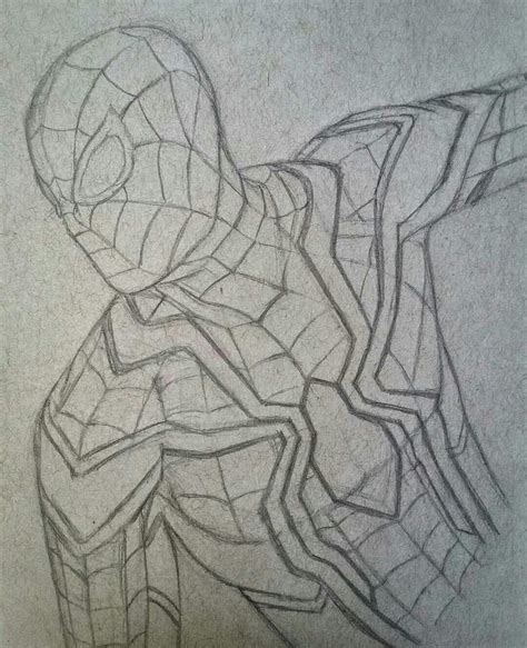 Iron Spider Sketch (Spider-man) | Comics Amino