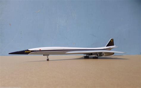 Boeing 2707 SST BOAC in 1/200 from PCM models with wheels and a stand ...