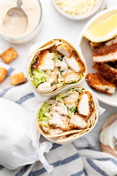 Chicken Caesar Wrap Recipe - Erin Lives Whole