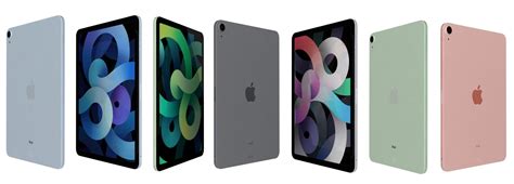 Apple iPad Air 4 2020 All Colors 3D Model