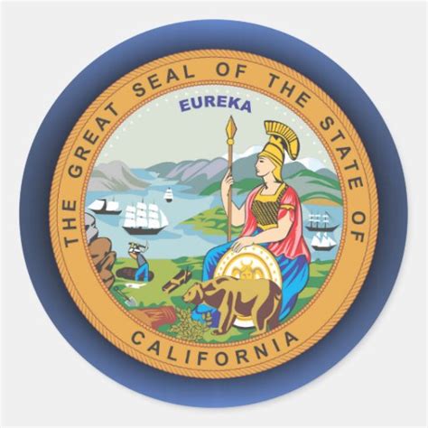 California Seal Classic Round Sticker | Zazzle