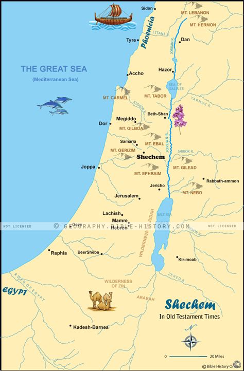 Shechem Bible Map