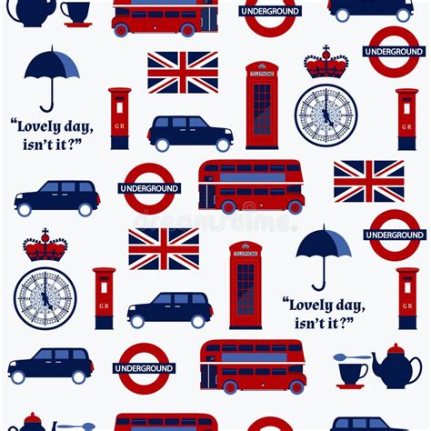 Seamless Pattern with English Symbols. Editorial Photo - Illustration ...