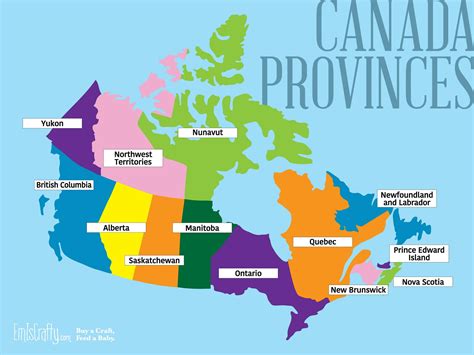 Pattern for Canada Map // Canada Provinces and Territories // SVG cut ...