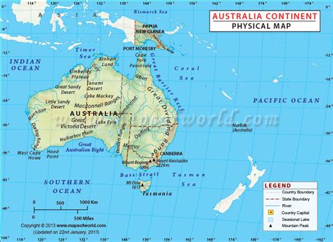 Australia Continent Map