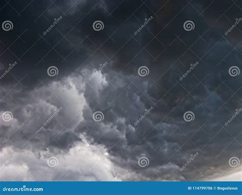 Terrible, storm clouds. stock photo. Image of rain, ominous - 114799706