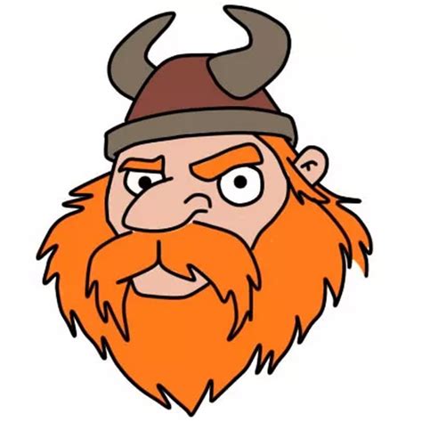 How to Draw a Viking Head - Easy Drawing Tutorial for Kids