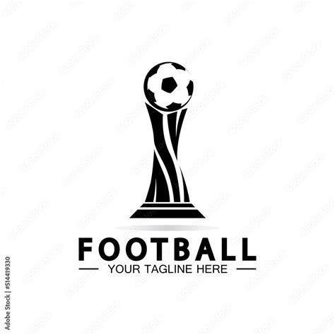 Football or Soccer Championship Trophy Logo Design vector icon template.champions football ...