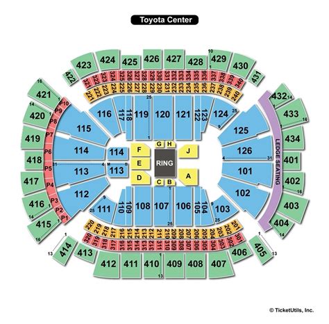 Toyota Center, Houston TX - Seating Chart View