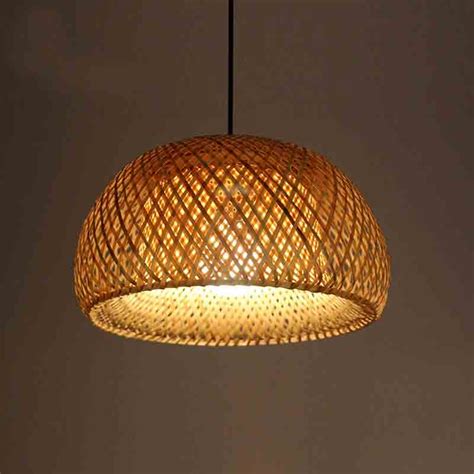 Bamboo Wicker Rattan Shade Pendant Light By Artisan Living-SC-17007