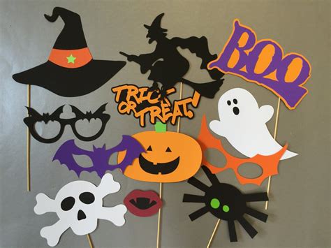 Halloween Photobooth Props Photo Booth Props Set of 12