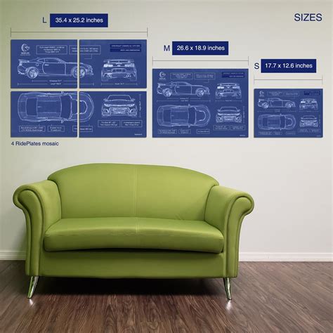 Chevrolet Camaro ZL1 6th Gen 2016-2020 Blueprint Poster | Etsy