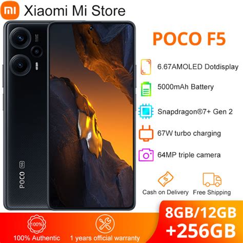 POCO F5 5G Smartphone Snapdragon 7+ Gen 2 Octa Core 120Hz AMOLED ...