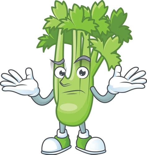 Happy celery plant cartoon character | Plant cartoon, Cartoon, Cartoon characters