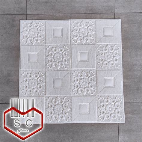 3D Wall Foam Ceiling PURE WHTE 70cm x 70cm Foam Supercharge | Shopee Philippines