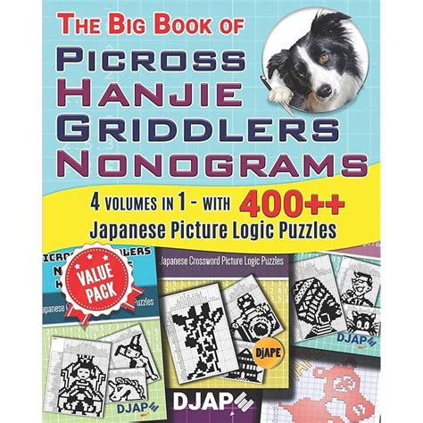 Buy The Big Book of Picross Hanjie Griddlers Nonograms: 4 volumes in 1 - with 400++ Japanese ...