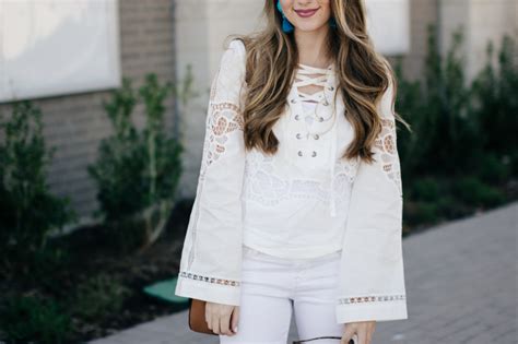 White Lace-Up Crochet Top | Miss Madeline Rose