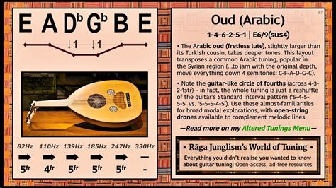 Oud (Arabic) | E-A-Db-Gb-B-E | HQ Tuning Notes & Info | World of Tuning | Rāga Junglism - YouTube