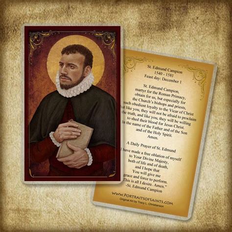 St. Edmund Campion Prayer Card, Martyr of the English Reformation - Etsy